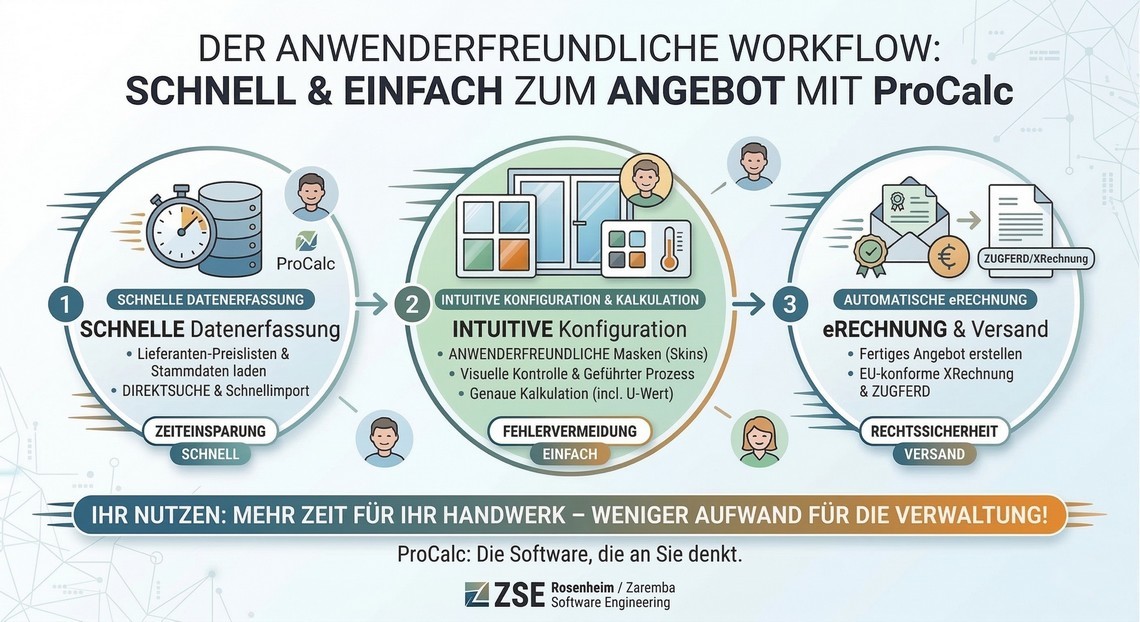 Anwenderfreundlicher Workflow vom Angebot zur Rechnung